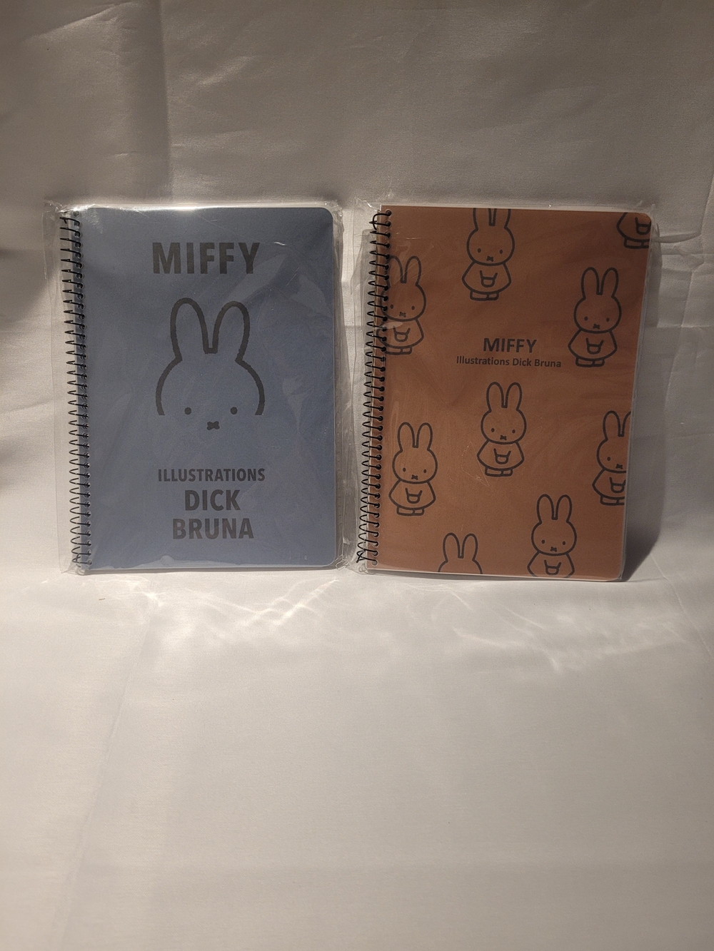 NWT Miffy Spiral Notebook - Blue & Brown - Dick Bruna Illustrations From Japan